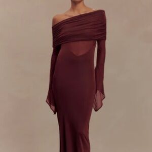 Meshki burgundy dress